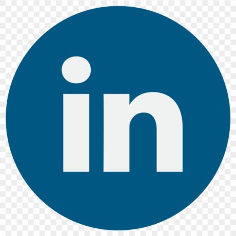 Blue and White LinkedIn Icon