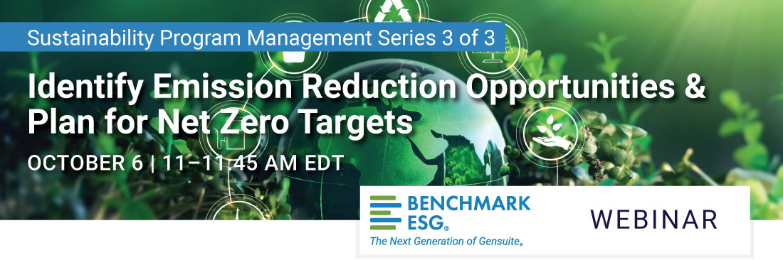 [Identify Emission Reduction Opportunities & Plan for Net Zero Targets] event banner