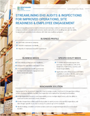 Streamlining EHS Audits & Inspections Case Study