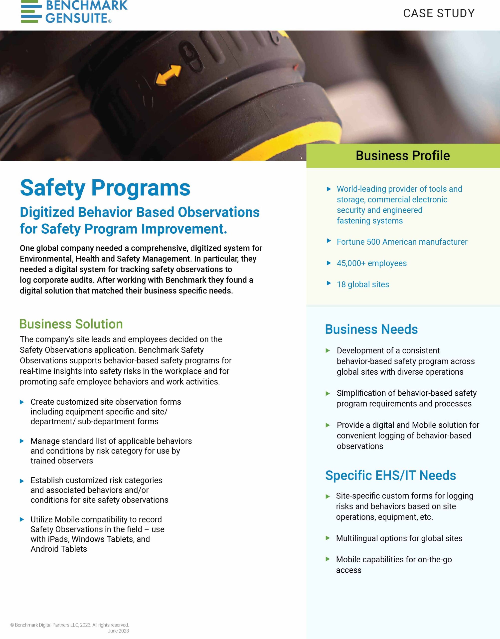 Safety Programs Behavior Based Observations