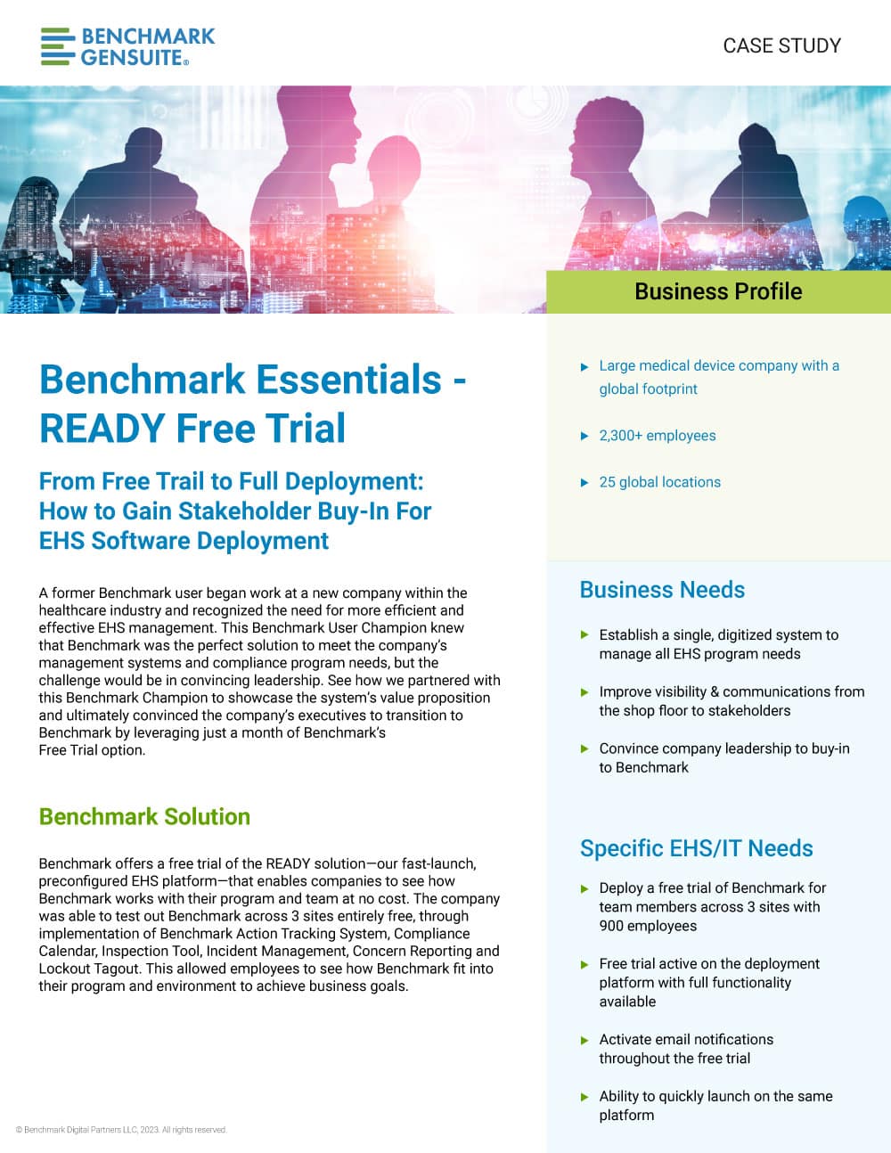 Benchmark Essentials READY Free Trial