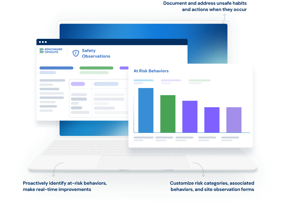 screen illustration of safety observations software