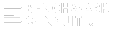 Benchmark Gensuite logo white