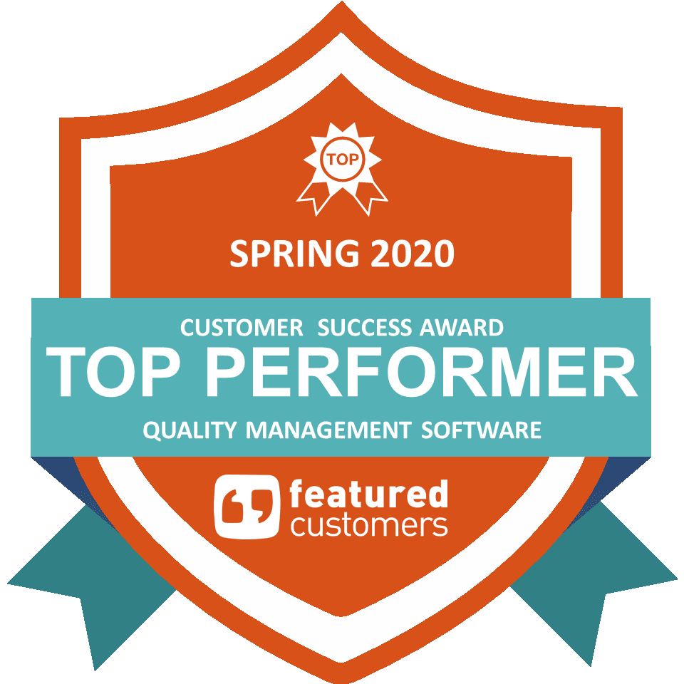 2020 Customer Success Award Top Performer QMS - Featured Customers 2020 Honoree of E+E Leader