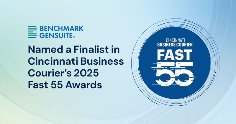 Benchmark Gensuite Named a Finalist in Cincinnati Business Courier's Fast 55 Awards