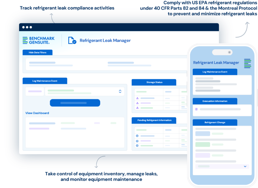 App Screenshot of Refrigerant Leak Manager Application