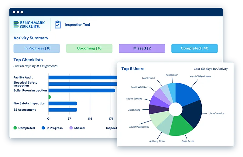Benchmark Gensuite Inspection Tool app screenshot Illustration
