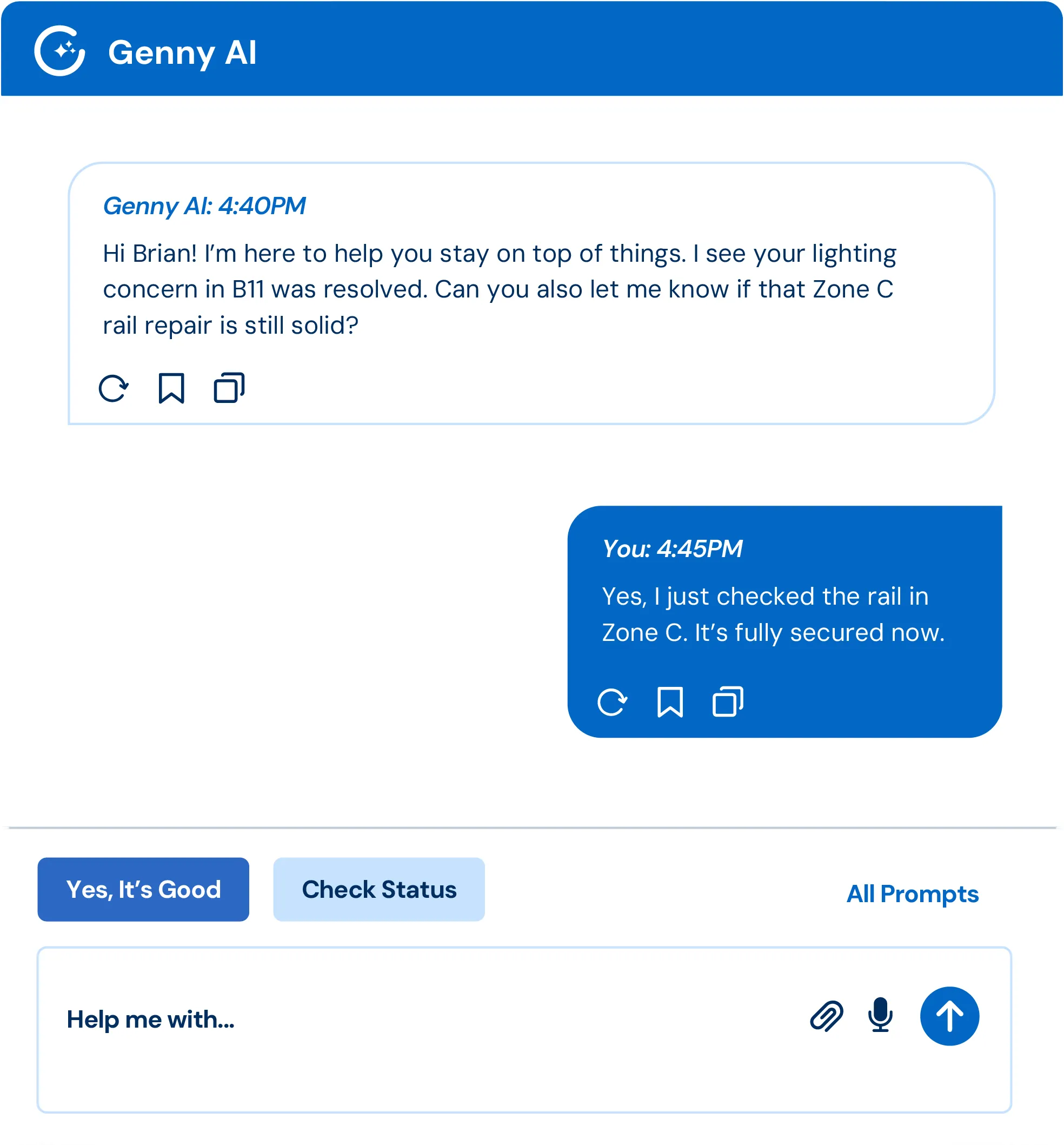 Genny AI chat window illustration