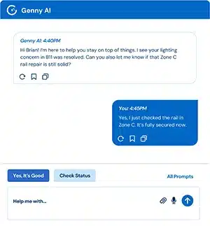 Genny AI chat window illustration