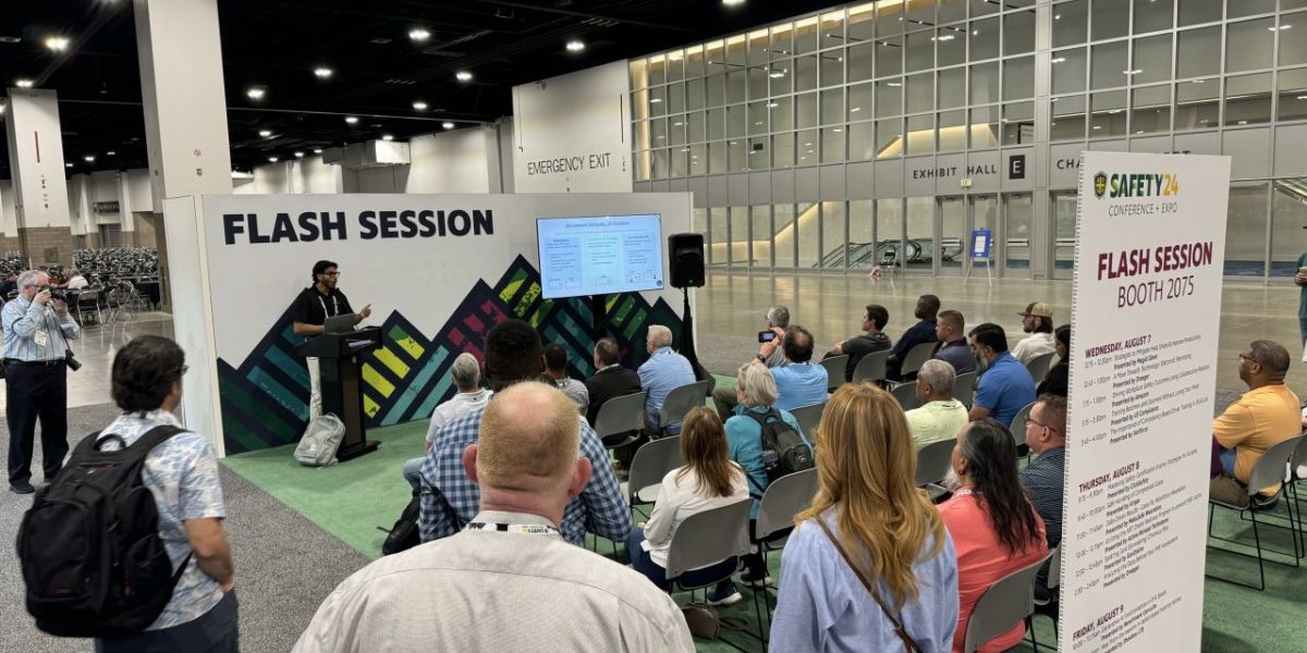 A photo of attendees at Benchmark Gensuite's ASSP Flash Session on Generative AI in EHS