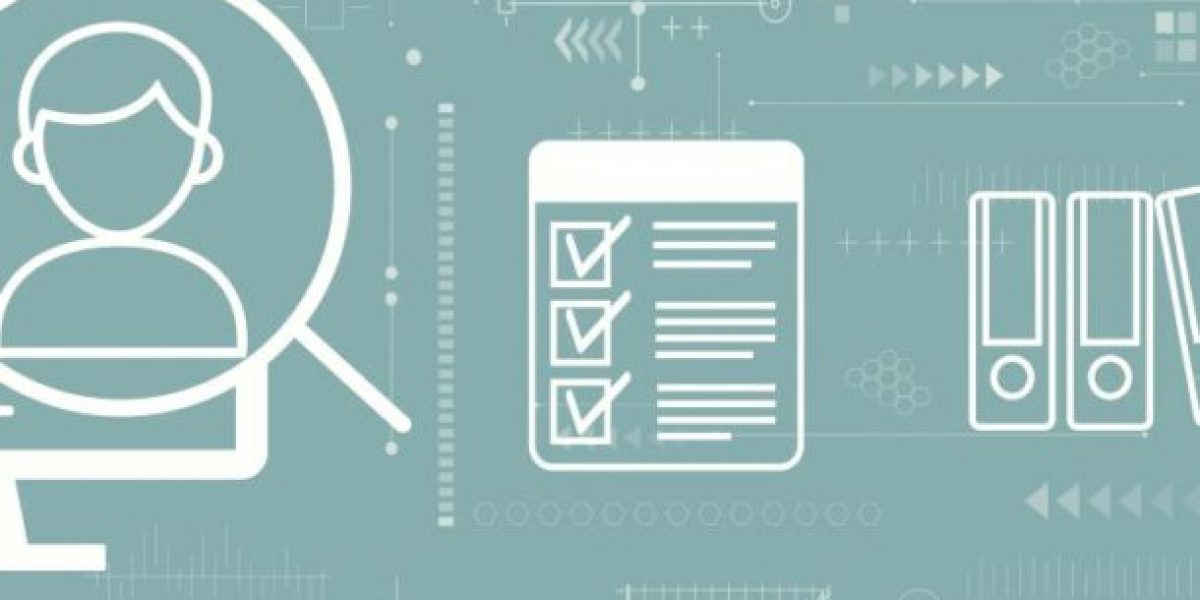 Digital Management System graphic person and checklist